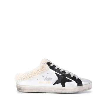 shearling-trim slip-on sneakers