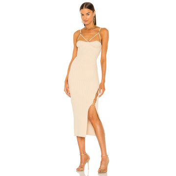 Jules Rib Knit Cage Dress with Rings