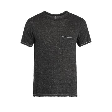 Owen patch-pocket linen T-shirt