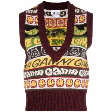 smiley knitted vest top