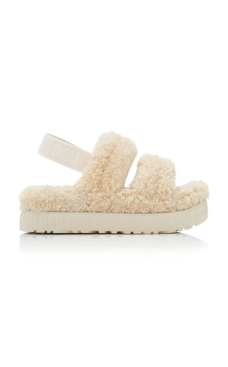 Oh Fluffita Sheepskin Platform Sandals展示图