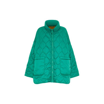 High-Tech Layer Reversible Oversized Quilted Satin Jacket