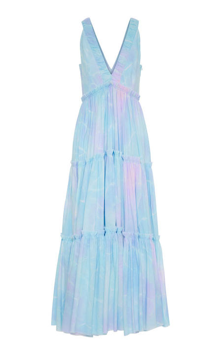 Into The Blue Tie-Dyed Cotton Maxi Dress展示图