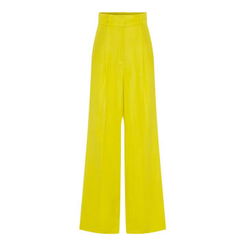 Summer Cruise Pleated Crepe Wide-Leg Trousers