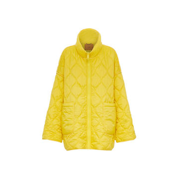 High-Tech Layer Reversible Oversized Quilted Satin Jacket