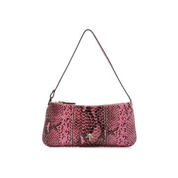 Pita Snake-Printed Leather Shoulder Bag