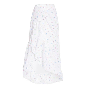 Whoopsy Daisy Floral-Embroidered Cloqu�� Midi Skirt