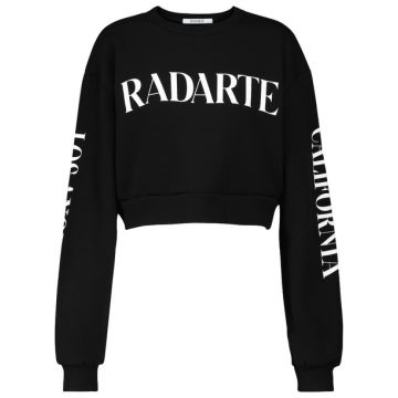 Rodarte Logo棉质混纺短款运动衫
