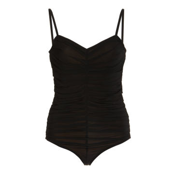 The Hutton Ruched Tulle Bodysuit