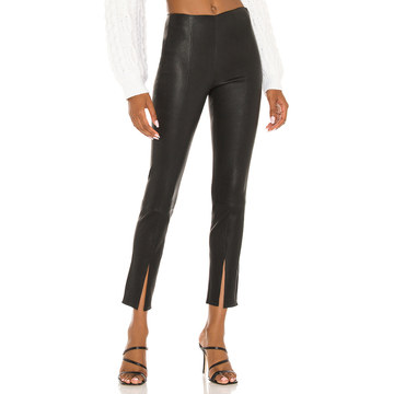 Slit Leather Legging