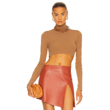 Knit Crop Belted Top
