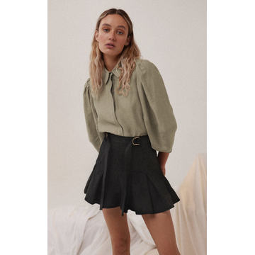 Grange Flared Cotton And Linen-Blend Wide-Leg Shorts