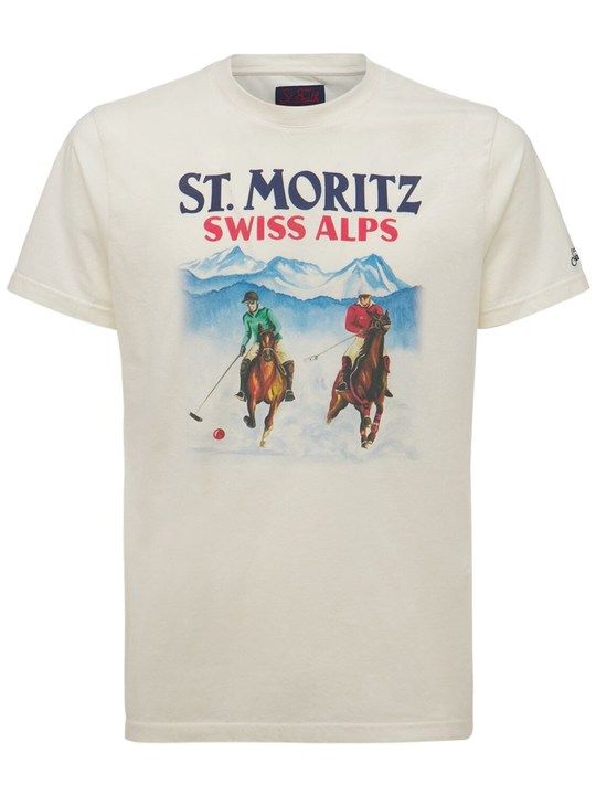 ST.MORITZ印花棉质平纹针织T恤展示图