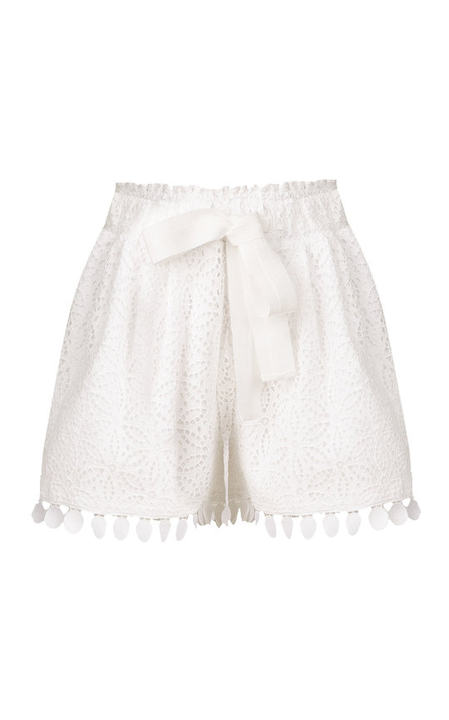 Giorgio Eyelet-Embroidered Wide-Leg Shorts展示图