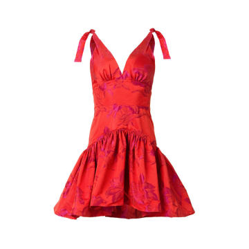 Solferino Jacquard Mini Dress