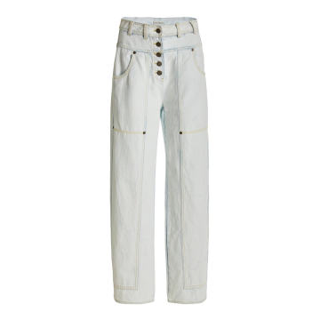 August High-Waisted Cotton Pants