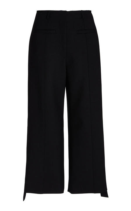 Cropped Stretch-Wool Wide-Leg Pants展示图