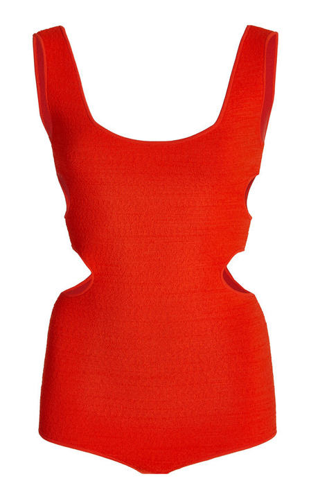 Cutout Textured-Knit Bodysuit展示图