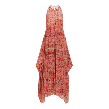 Angelia Printed Silk Maxi Dress