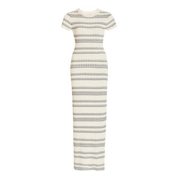 Galyna Striped Ribbed-Knit Maxi Dress