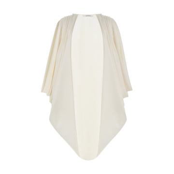 Silk Crepe Pleated Cape