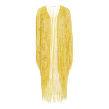 Beaded Fringe Pleated Cape