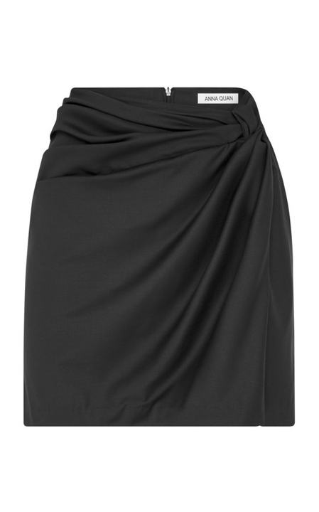 Emelia Draped Twist-Front Mini Skirt展示图