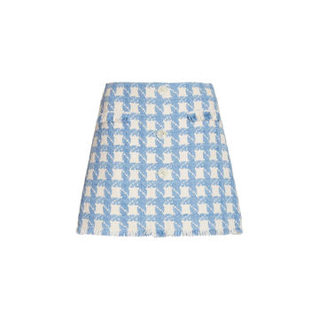 Gingham Tweed Skirt