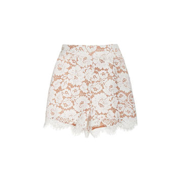 Floral Lace Cotton-Blend Shorts