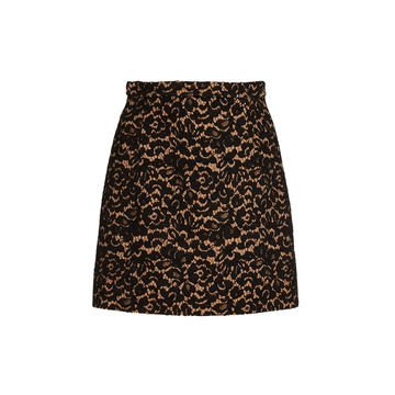 Lace Cotton-Blend Mini Skirt