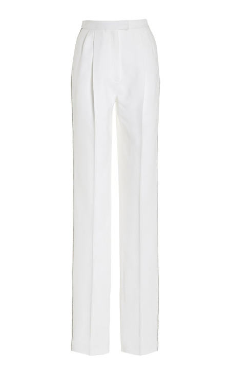 Embellished High-Waisted Tuxedo Pants展示图