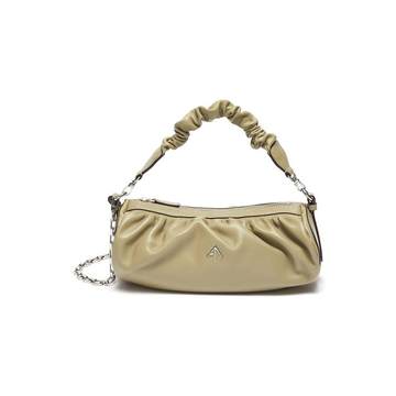 'Ruched Cylinder XX' ruched strap leather shoulder bag