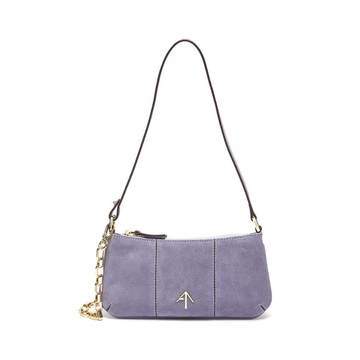 'Mini Pita' Chain Strap Suede Shoulder Bag