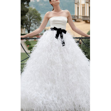 Feathered Tulle Ball Skirt