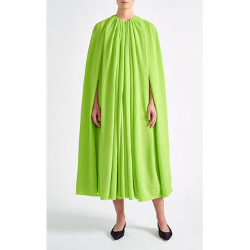 Olivette Pleated Cape Gown