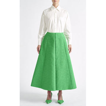 Azaria Croc Jacquard Midi Skirt