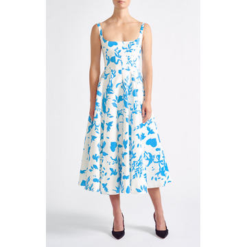 Mona Gathered Midi Dress