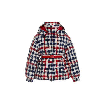 Star Gingham Down Hooded Ski Jacket