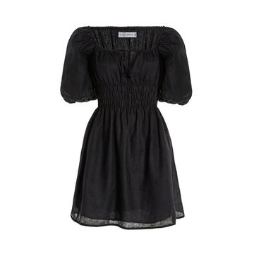 Nikoleta Smocked Linen Mini Dress