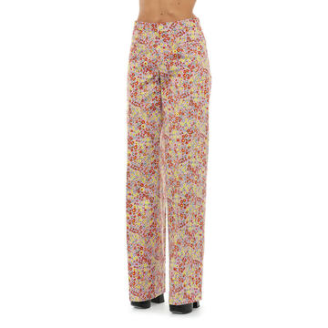 Printed Cotton-Gabardine Straight-Leg Pants