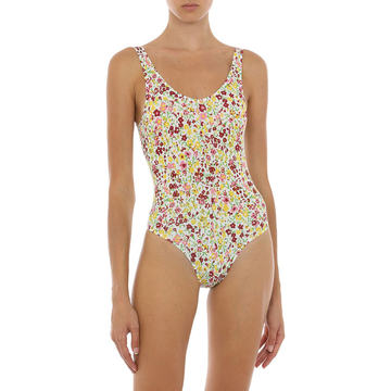 Floral-Print Lycra Bodysuit