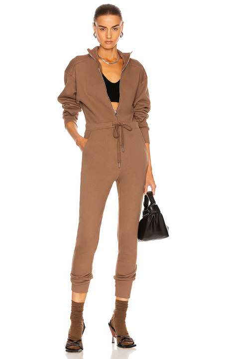 Red-Eye French Terry Zip Front Jumpsuit展示图