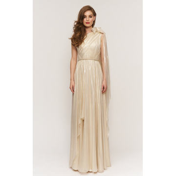 Darling Beaded Silk Chiffon Gown