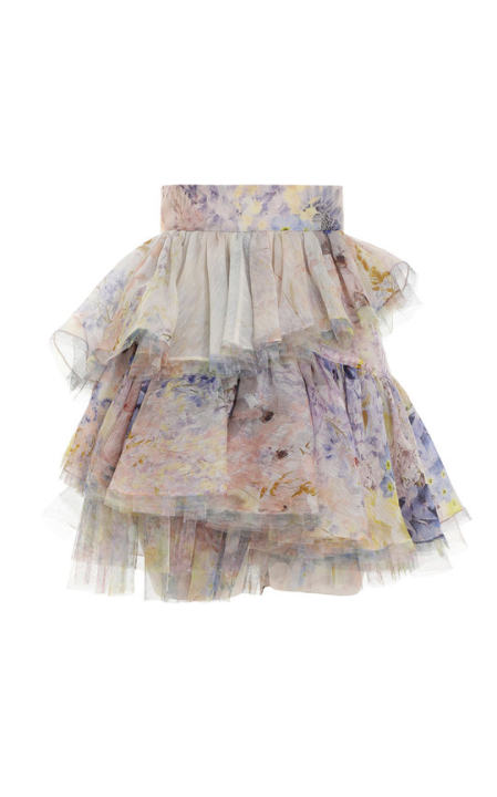 Rhythmic Tiered Silk-Linen Mini Skirt展示图