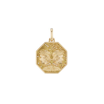 18K Yellow Gold Gemini Zodiac Charm