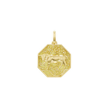 18K Yellow Gold Taurus Zodiac Charm