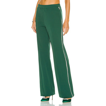 Crystal Trim Wide Leg Track Pant