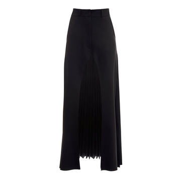 Front-Split Wool-Blend Maxi Skirt