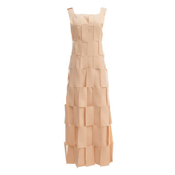 Spliced Paneled Midi Dress