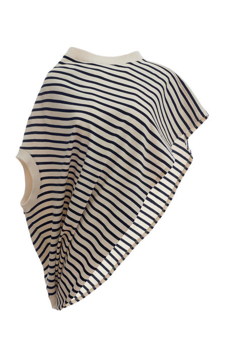 Asymmetric Striped Organic Cotton Top展示图